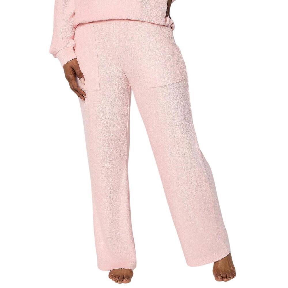 Modern Soul Women's Comfort Soul Knit Fleece Lounge Pant Blush Pink - Regular